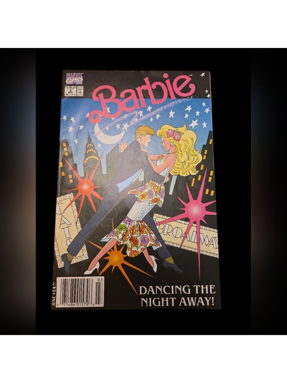 1991 Marvel Comics Barbie Comic Cover - Dancing The Night Away Issue #3